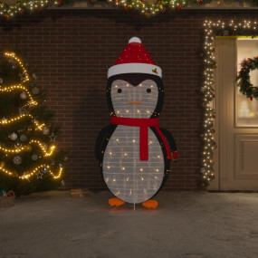 Snow Penguin Figure Black and White Polyester, Steel La...