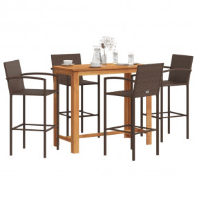 Garden Bar Set Brown