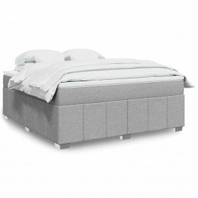 Box Spring Bed Light gray