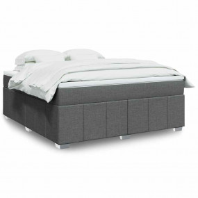 Box Spring Bed Dark Gray