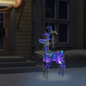 Reindeer Christmas Decoration Colorful Acrylic Medium