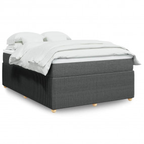 Box Spring Bed Dark gray