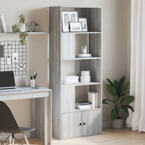 Bookcase Grey Sonoma Engineered wood Tall Bookshelf Rec...