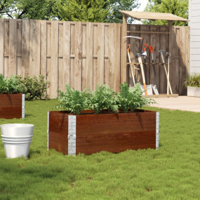 Garden Planter Brown Solid Pine Wood 39.4 x 19.7 in Fol...