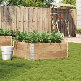 Garden Planter Natural Wood Solid Pine Wood Large Folda...