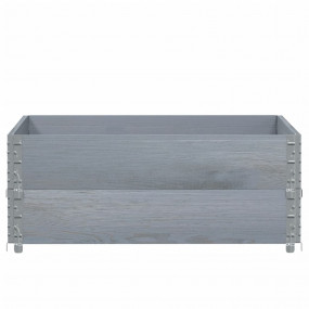 Garden Planter Grey Solid Pine Wood Large Foldable Plan...