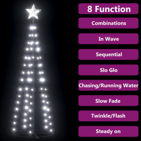Christmas Tree Cold White PVC, Metal Medium Christmas T...