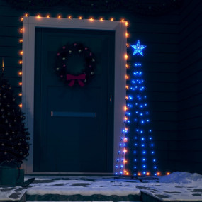 Christmas Tree Blue PVC and metal 59.1 in tall Foldable