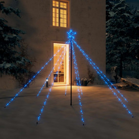 LED Christmas Tree Blue Plastic Extra Tall LED Christma...