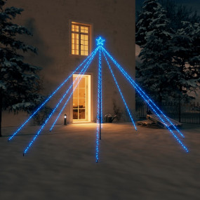 Led Christmas Tree Blue Plastic Extra Tall LED Christma...