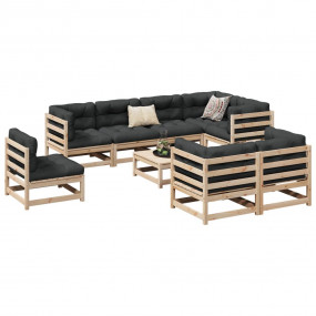 Garden Sofa Set Natural wood Solid pine wood (untreated...
