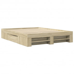 Bed Frame Sonoma Oak Engineered Wood King Storage Bed F...
