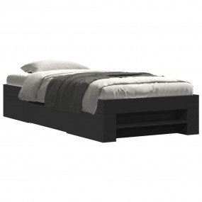 Bed Frame Black Engineered wood Small Single Bed Frame