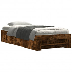 Bed Frame Smoked Oak Engineered wood Small Single Bed F...