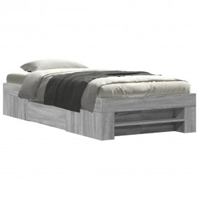 Bed Frame Grey Sonoma Engineered wood and plywood Small...