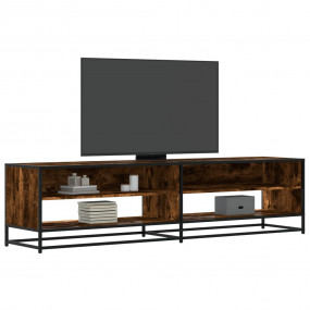TV Cabinet Smoked Oak Engineered Wood, Metal Large TV C...
