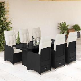 Bistro Set Black, Cream White