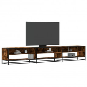 TV Cabinet Smoked Oak Engineered Wood, Metal Large TV C...