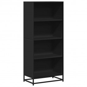 Bookcase Black Engineered wood, metal Medium Bookcase