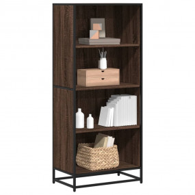 Bookcase Brown oak Engineered wood, metal Medium Bookca...