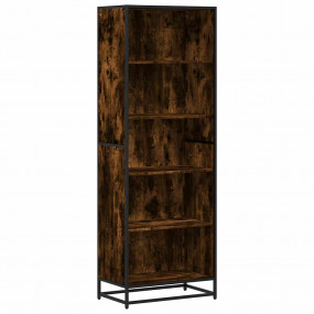 Bookcase Smoked oak Engineered wood, metal Tall Bookcas...