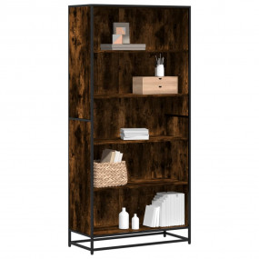 Bookcase Smoked oak Engineered wood, metal Tall Bookcas...