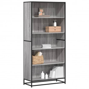 Bookcase Grey Sonoma Engineered Wood Tall Bookcase Rect...