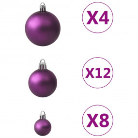 Christmas Ball Set Set of 100 Purple Plastic, PVC Vario...