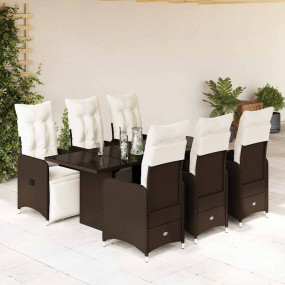 Bistro Set Brown, Cream White
