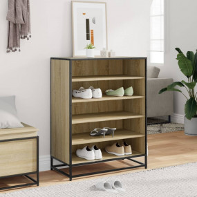 Shoe Cabinet Sonoma oak Engineered wood, Metal Medium