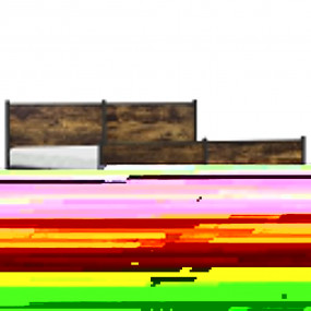 Bed Frame Smoked Oak Steel, engineered wood Double Bed ...