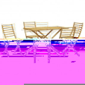 Garden Dining Set Natural Bamboo Bamboo Medium Foldable