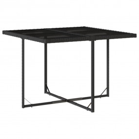 Patio Dining Set Set of 8 Black, Cream white
