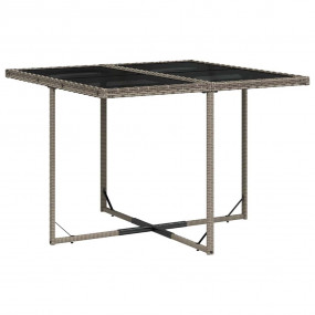 Patio Dining Set Set of 8 Gray PE rattan 8-seater Folda...
