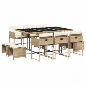 Garden Dining Set Beige