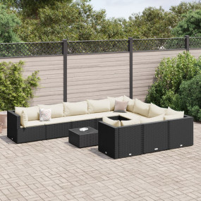 Patio Sofa Set Black, Cream White
