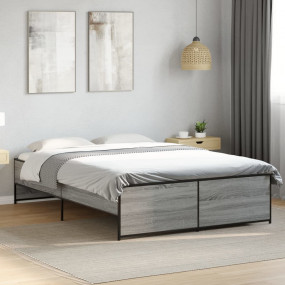 Bed Frame Grey Sonoma Engineered Wood Full Bed Frame