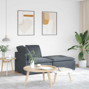 Modular Sofa Dark Grey Velvet (100% polyester) Oversize...