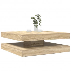 Coffee Table Sonoma Oak Engineered Wood 35.4 x 35.4 in ...