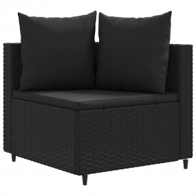 Patio Sofa Set Set of 5 Black