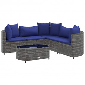 Patio Sofa Set Set of 5 Gray