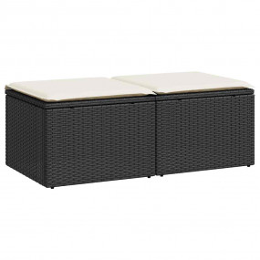 Garden Sofa Set Black, Cream White