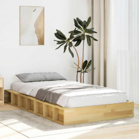 Bed Frame Oak Solid Oak Wood, Plywood Twin Bed Frame