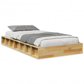 Bed Frame Oak Solid oak wood Twin Bed Frame Rectangular