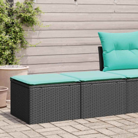 Garden Sofa Set Black, Blue