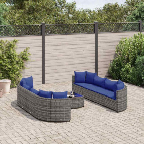 Patio Sofa Set Set of 8 Grey