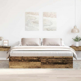 Bed Frame Old wood Engineered wood, solid pine, plywood...
