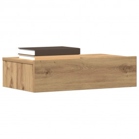 Bedside Cabinet Artisan Oak Engineered Wood Medium
