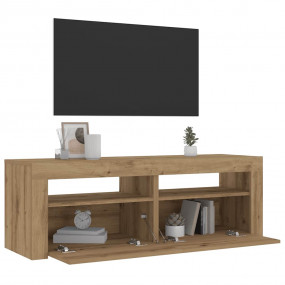 Bedside Cabinet Set of 2 Artisan Oak Engineered Wood