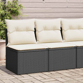 Garden Sofa Set Black, Cream White